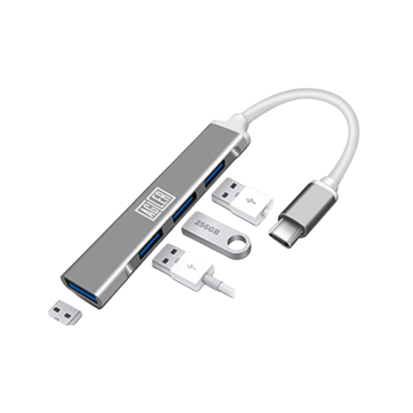 Adaptador Agiler 1 Puerto USB 3.0 Macho Salida A 4 Puerto USB 3.0 Hembra