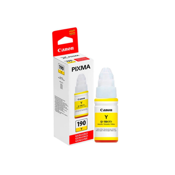 Botella de Tinta Canon Amarillo 190 - Imagen 2