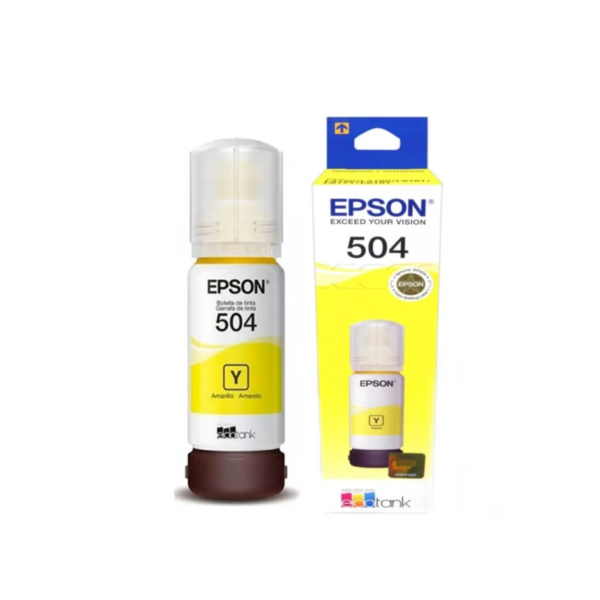 Botella de Tinta Epson Amarilla T504 - Imagen 2